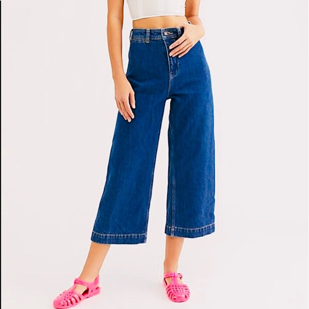 CROPPED WIDE- LEG JEANS BY POP SUGER - Picture 1 of 4